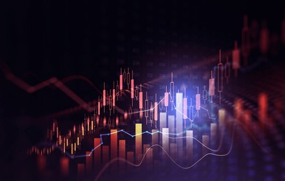 stock market investment trading graph growth.investment finance chart,stock market business and exchange financial growth graph.