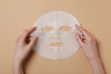 concept of face and skin care with cosmetic mask