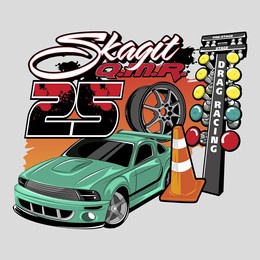 racing car championship, illustration t-shirt design vector file