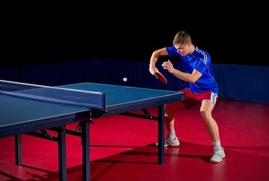 young man table tennis player (isolated ver)