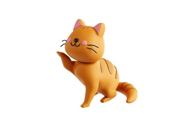 delightful 3d cat icon radiating joy and playfulness