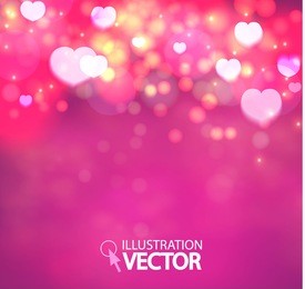 shining heart bokeh background. valentine background. vector illustration