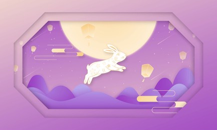 chinese traditional mid autumn festival poster