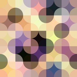 colorful circle square geometric seamless pattern. purple abstract background.