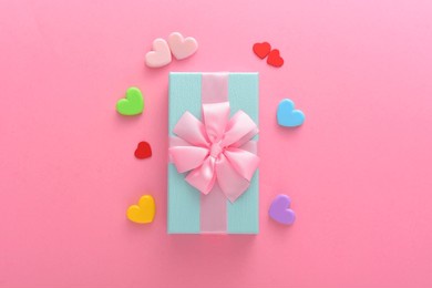 love gift box on a pink background