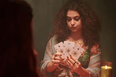 emotional future teller doing romance and self-care tarot reading