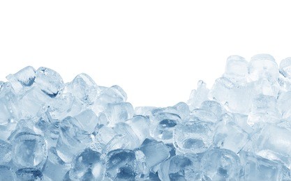 ice cubes isolated on a white background 