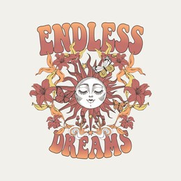 psychedelic groovy mystic endless dreams hot colors