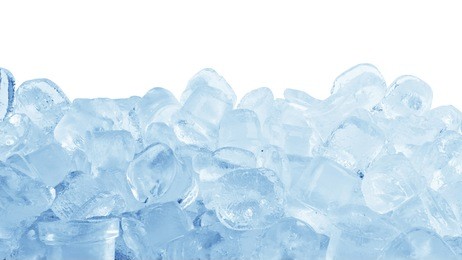 ice cubes isolated on a white background