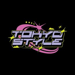 tokyo japan y2k streetwear t-shirt slogan typography style logo vector icon design illustration. poster, banner, clothing, slogan shirt, sticker, badge, emblem