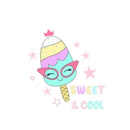 sweet ice cream vector t shirt print design.