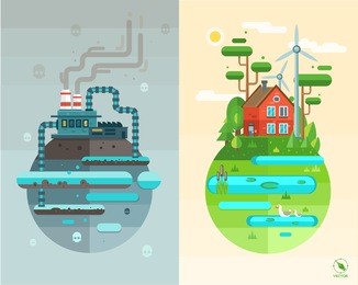 set of vector flat design concept illustration. vector flat illustartion