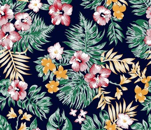 digital textile design beautiful ethnic style colorful seamless floral hand made pattern ready for print