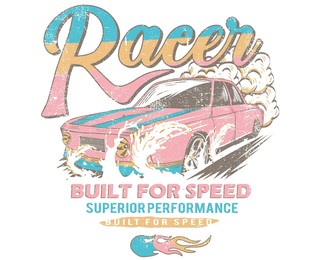 road speed. speed way. extreme race. car print design for t shirt print, poster, sticker, background and other uses. road speed. racing club vector t-shirt print design.