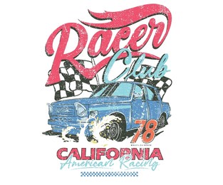 racing club. speed racing print design for t shirt print, poster, sticker, background and other uses. 