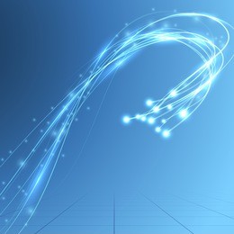 energy stream speed bandwidth fiber optics. vector illustration