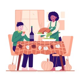 a woman preparing food in autumn