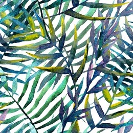 leaves, watercolor, abstract