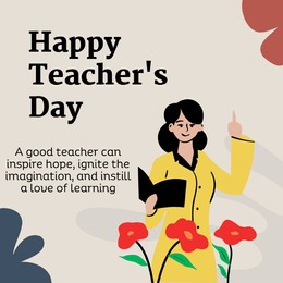 teachers day concept greetings with the quote for teachers.