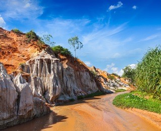 fairy stream (suoi tien), mui ne, vietnam. one of the tourist attractions in mui ne