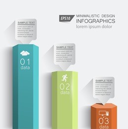 3d columns digital data / element vector graphics business