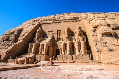 colossus of the great temple of ramesses ii, abu simbel, egypt