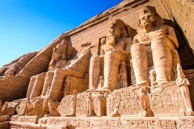 colossus of the great temple of ramesses ii, abu simbel, egypt