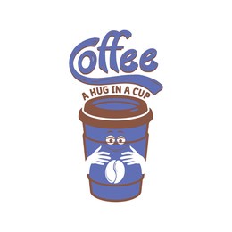 coffee a hug in a cup-coffee t-shirt design for coffee lover.