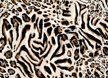 hand drawing leopard and zebra texture, mixed animal print.