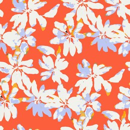 abstract floral seamless pattern. bright colors, gouache painting.hand drawn, not ai