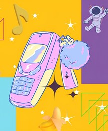 the special phone design is simple and flat