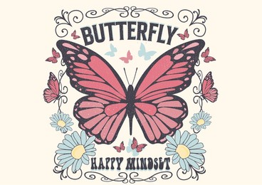 butterfly hand drawn design vector hand drawn 