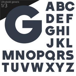 vector illustration of generic font. bold style