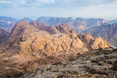 view from mount sinai. egypt.