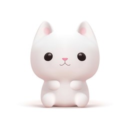 lovely baby cat kitten kitty kawaii figurine 3d icon realistic vector illustration