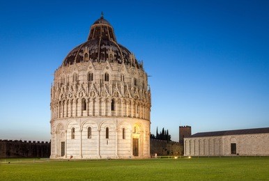 baptistery of st john in pisa, italy