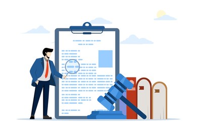 legal advice concept. law and justice scene. lawyer consultant client, judge knocks with wooden gavel. legal advice consultation. consideration. flat vector illustration banner for website.