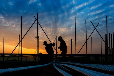 construction worker on construction site