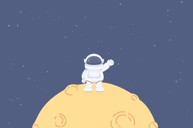 astronaut on the moon in space