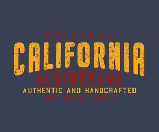 california original denim urban brand   slogan editable t shirt design graphics print vector illustration for men and women