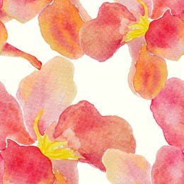 abstract watercolor seamless pattern with oleander flowers. can be used for web pages, identity style, printing, invitations, banners