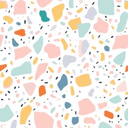 seamless pattern with colorful terrazzo design.