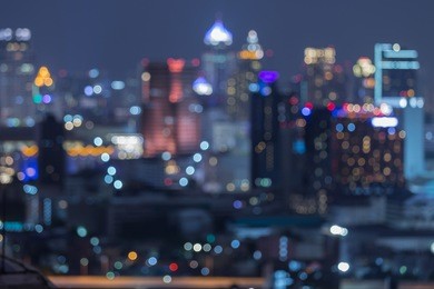 bangkok blurred abstract background lights, beautiful cityscape view