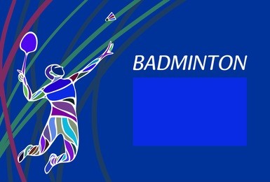 badminton sport invitation poster or flyer background with empty space, banner template