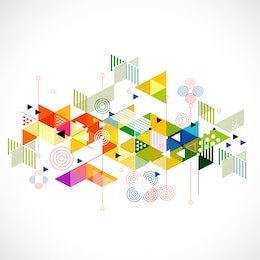 abstract colorful and creative geometric with a variety of geometric pattern background, vector illustration