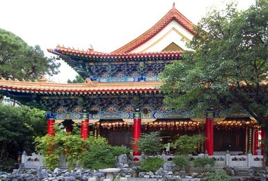 hong kong. the temple wong tai sin. the temple wong tai sin is a popular taoist temple, in which there are adherents of buddhism and confucianism. 