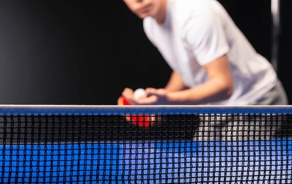 blue ping pong table. table tennis. focus network