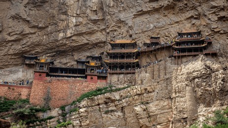the monastery of xuankong si in china