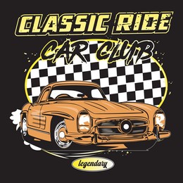 classic border, hand-drawn art, street racing, born to ride, built for speed race car illustration print, vintage car, t shirt car illustration. poster car,retro poster, sport car, style, stylish