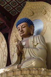 statue in lingyin temple, hangzhou, shandong province, china